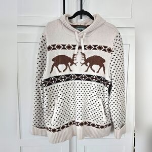 American Eagle Elk and hearts sweater EUC Women's XL